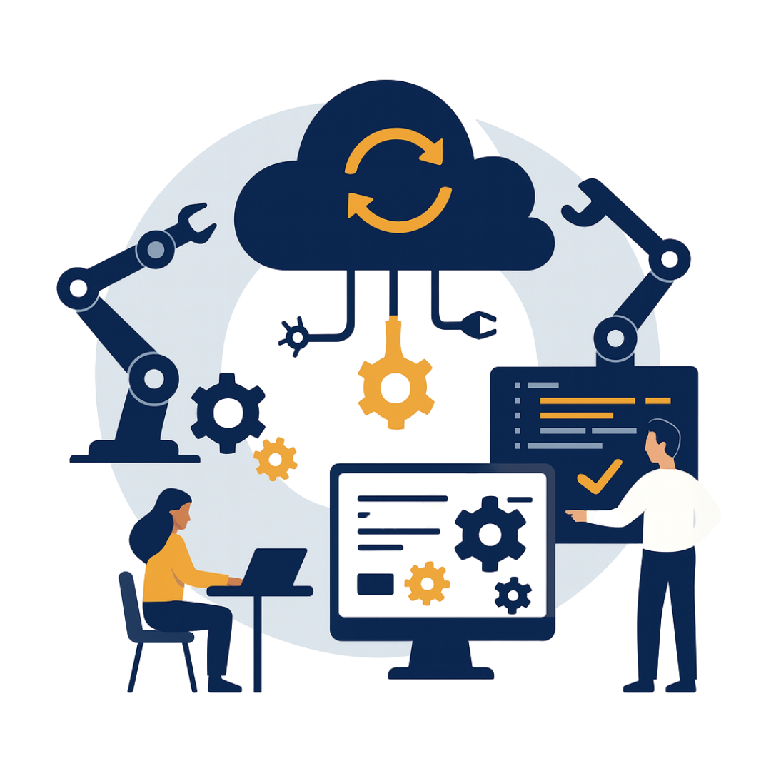 Flujo de automatización de procesos de Kaione - Optimización de workflows y desarrollo a medida